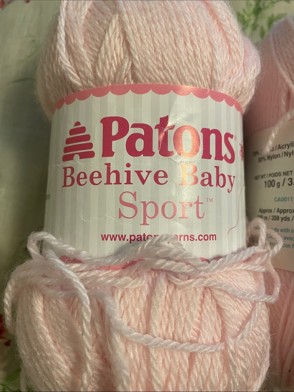 Patons Beehive Baby Sport Yarn - Light Pink